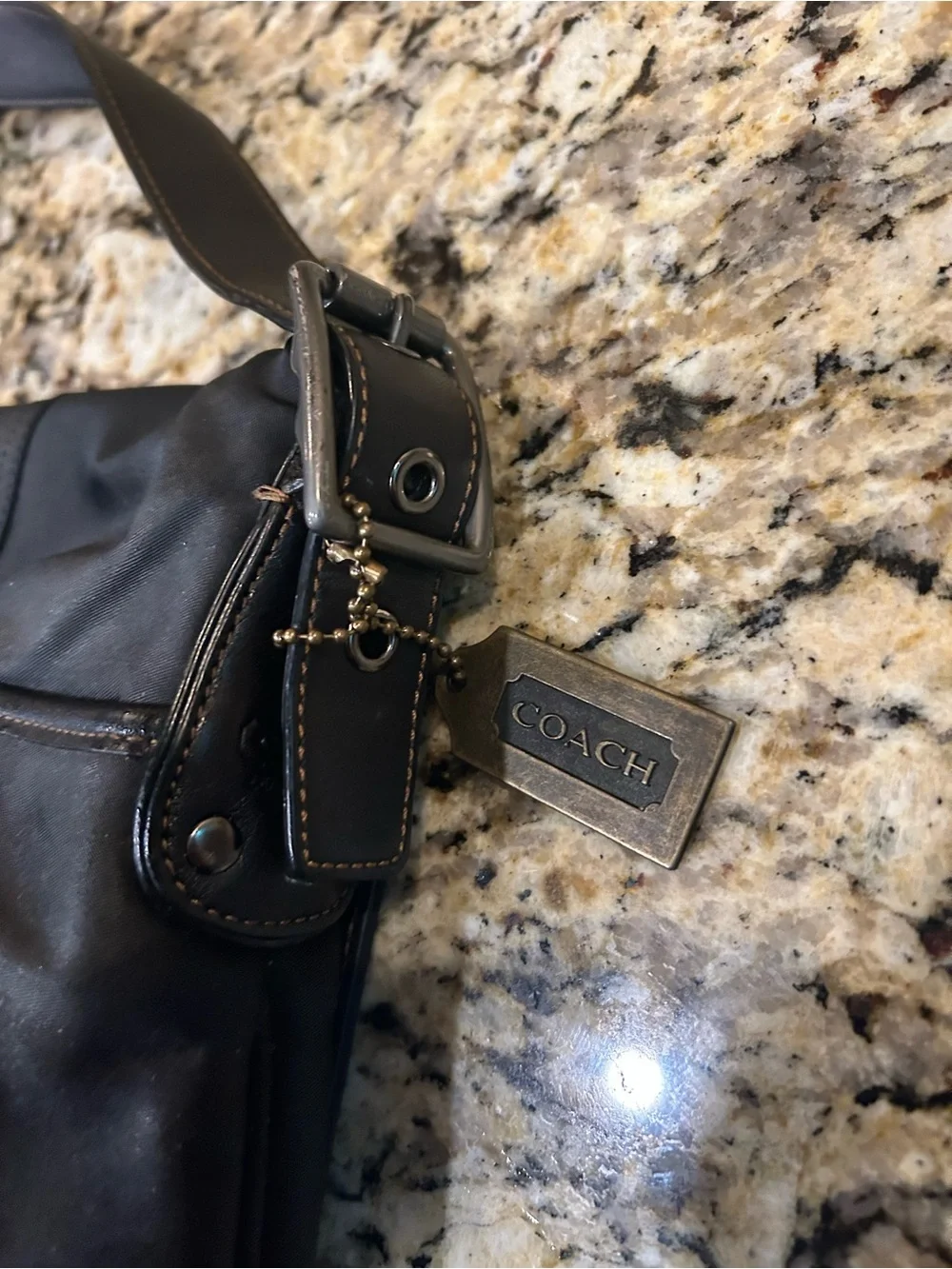 Coach Black Messenger Crossbody Bag Nylon Leather